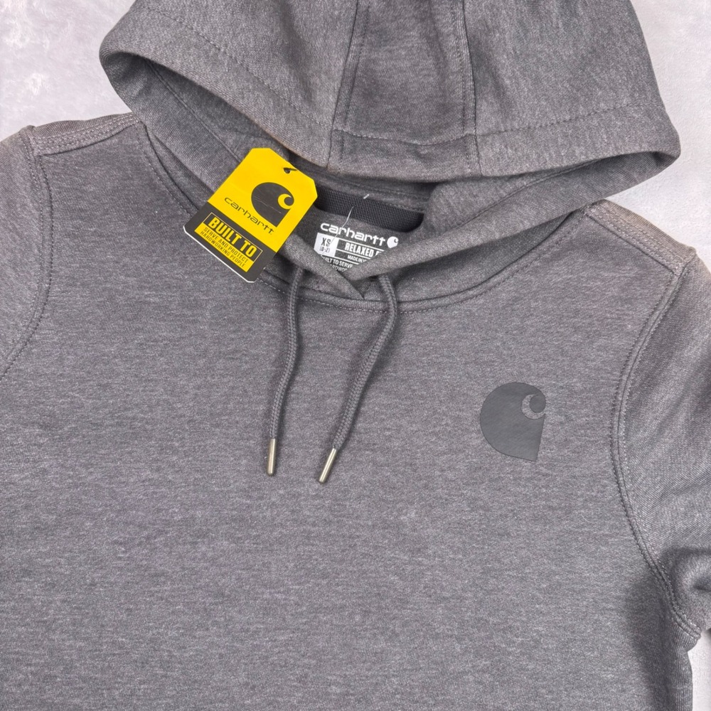 Carhartt Womens XS Relaxed‎ Fit Midweight Logo Sleeve Graphic Hoodie 102791-CRH*